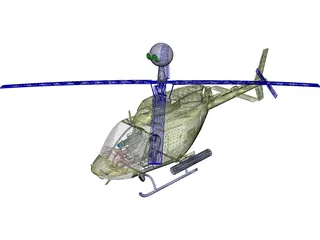 Bell OH-58 Kiowa 3D Model