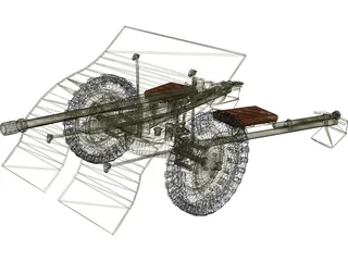 Bofors wz36 Antitank Gun 3D Model