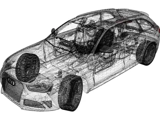 Audi RS4 Avant (2013) 3D Model