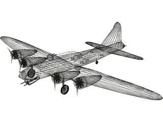 Boeing B-17G Flying Fortress 3D Model