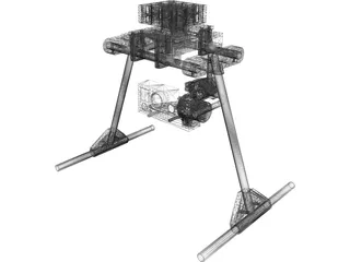 Gimbal for GoPro3 3D Model