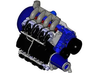 Chevrolet LS3 Engine Block 3D Model