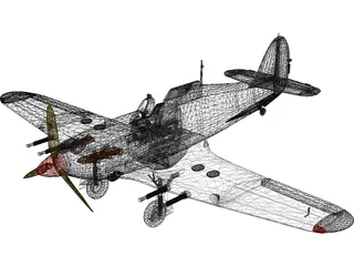 Hawker Hurricane IIC 3D Model