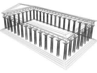 Greek Temple 3D Model