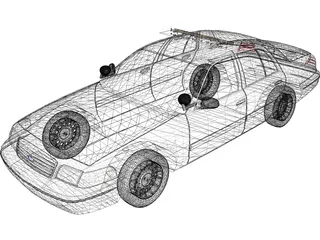 Ford Crown Victoria NYPD Police 3D Model