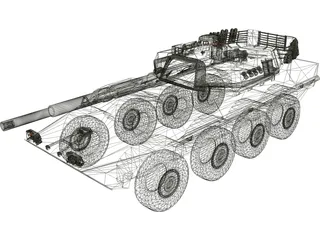 Centauro Tank Destroyer 3D Model