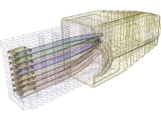 RJ-45 Connector 3D Model