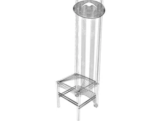 Chair Argyle Charles Rennie Mackintosh 3D Model