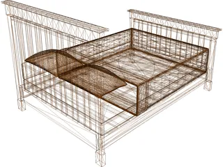 Bed Contemporary 3D Model