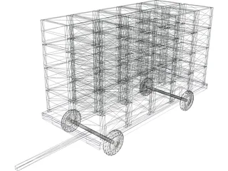 Farm Fruit Wagon 3D Model