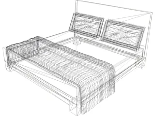 Bed Double 3D Model