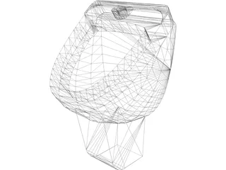 Suspended Urinal 3D Model