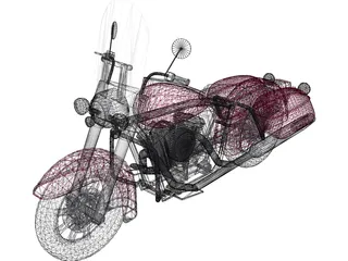 Harley-Davidson Glide 3D Model