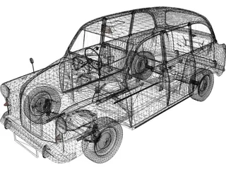 Austin FX4 Taxi 3D Model