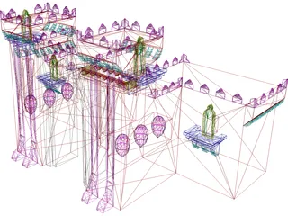 Castle Gate Front 3D Model