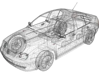 Volkswagen Bora 3D Model