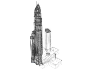 Petronas Twin Tower 3D Model