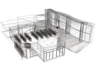 Library [+Interior] 3D Model
