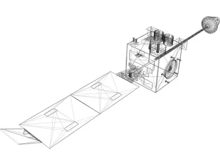 Satellite GOES 3D Model