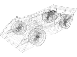 McLaren Race Car (1972) 3D Model