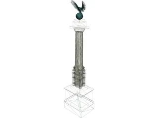 Prospect Park Entry Pillar 3D Model