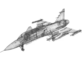 Saab JAS-39 Gripen 3D Model