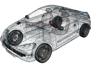 Peugeot 206CC 3D Model