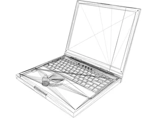 Dell Laptop Notebook 3D Model