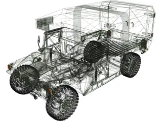 M997 Ambulance 3D Model