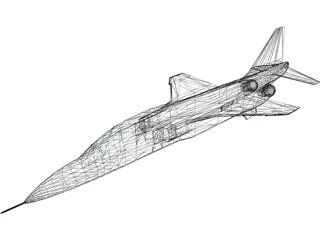 Mitsubishi T-1 Trainer 3D Model