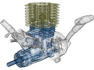 RC OS 15CV Max Model Engine 3D Model