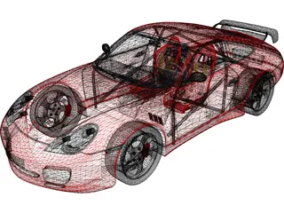 Porsche 911 996 GT3 3D Model