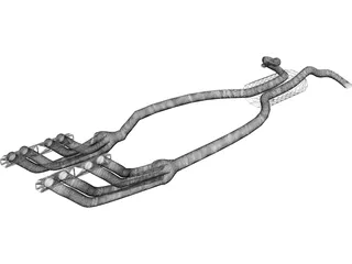Exhaust System and Headers 3D Model