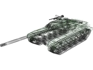 T90 Russian Main Battle Tank (MBT) 3D Model