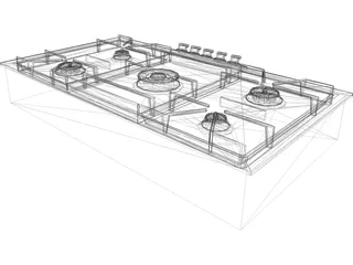 Gaggenau Cooktop Model KG291 3D Model