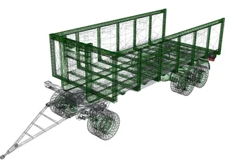 Dumpster Trailer 3D Model