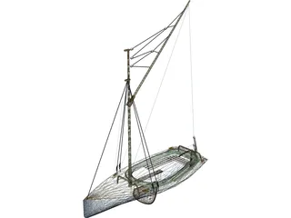 Gaf-Rig Sloop 3D Model