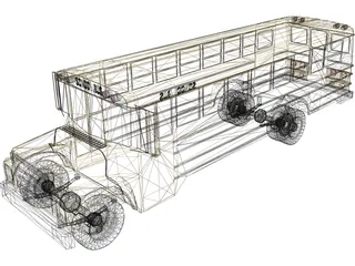 School Bus (1983) 3D Model