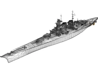 H-class Battleship 3D Model