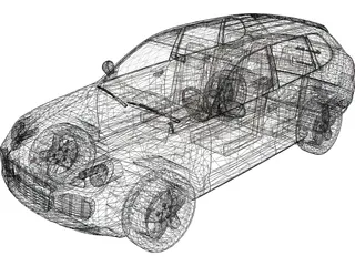 Porsche Cayenne Turbo (2005) 3D Model