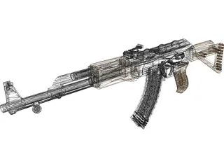 AK-47 Kalashnikov 3D Model