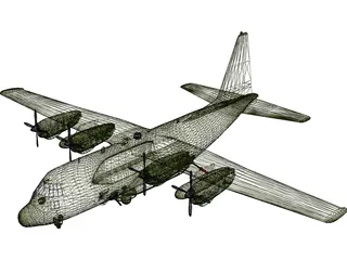 Lockheed AC-130U Gunship 3D Model