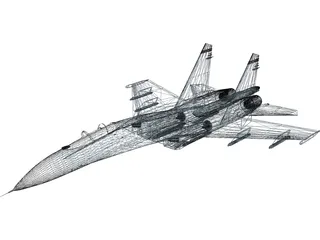 Sukhoi Su-27 Flanker A 3D Model