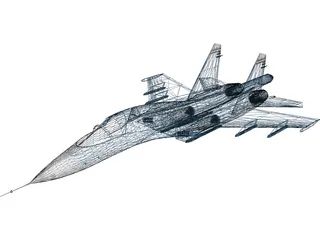 Sukhoi Su-34 Fullback 3D Model