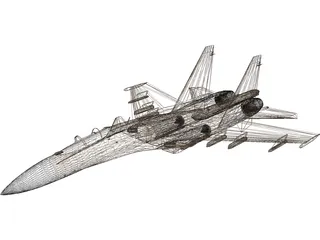 Sukhoi Su-37 Flanker-F 3D Model