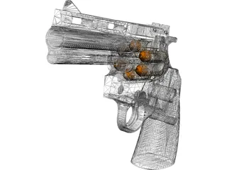 Colt Python 4 Inch Combat 3D Model