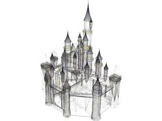 Cinderella Disney Castle 3D Model