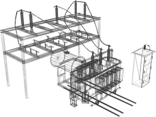 Electric Pole 3D Model