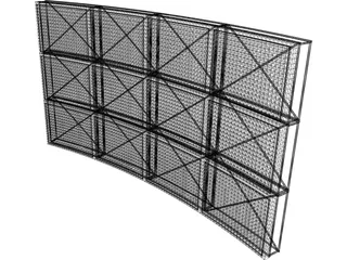 Video Wall 3D Model