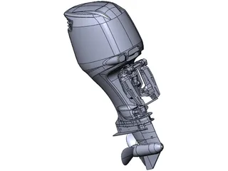 Outboard Engine Suzuki 250 3D Model